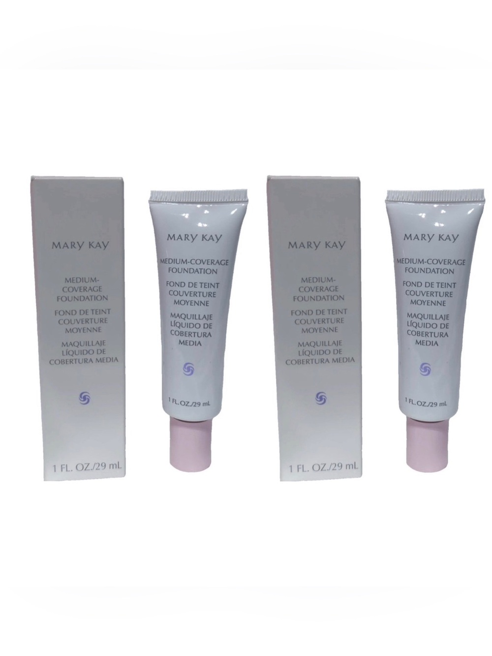 NIB Mary Kay Medium Coverage Liquid Foundation Ivory 202 356800 Lot of 2